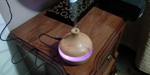 Humidificador de aire eléctrico de 300ML con USB, difusor de Aroma, niebla, aceite de grano de madera, aromaterapia, Mini, con 7 luces LED, para coche, casa y oficina