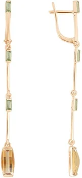 

Aloris earrings with citrines and red gold