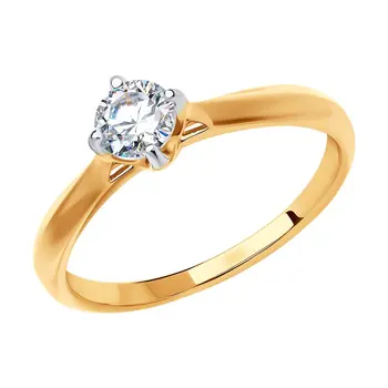 

Sokolov ring in Gold with cubic zirconia, fashion jewelry, gold, 585, women's male