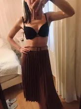 Pleated-Skirt Simplee Elegant 20-Color Fashion Women Belt A-Line British-Style with Autumn