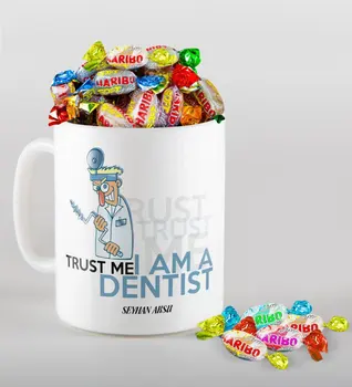 

Personalized Dentist Mug and Haribo Candy Gift Seti-3