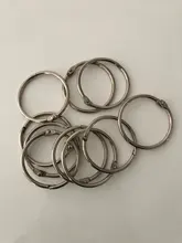 Lote de 10 unids/lote hoja metálica suelta, anillas con bisagras, llaveros, álbum de recortes, manualidades