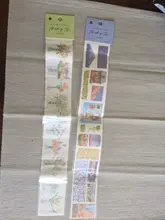 Diario Kawaii Washi-adhesivos de cinta adhesiva para Scrapbooking, papelería, tira larga decorativa, pegatinas para manuales de plantas, flores salvajes