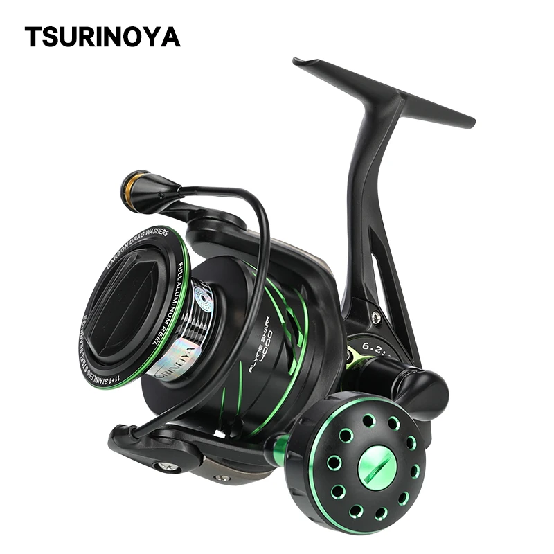 Катушка TSURINOYA для рыбалки Летающая акула 4000 5000 11 + 1BB 6 2: 1 высокая передача