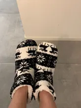 House Slippers Floor-Shoes Flip-Flops Christmas Winter Fur Plush Warm Cotton Indoor Fourrure