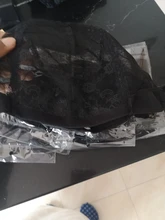 Gorro para hacer pelucas con correa ajustable en la parte trasera, gorro tejido, casquillo de peluca sin pegamento, malla para el pelo de buena calidad, color negro