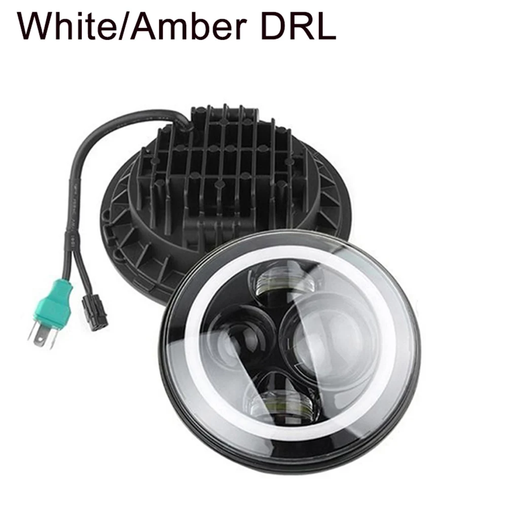 ECAHAYAKU 1pcs " Round 80W Led Driving Light with DRL Hola ring Waterproof IP67 for Lada Jeep Wrangler uaz4x4 Jungle Hunter