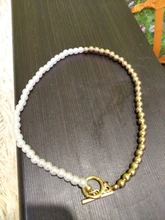 2021 nuevo de moda barroco Collar con cadena de perlas mujeres Collar Punk, cierre de palanca círculo Lariat grano gargantilla collares joyería