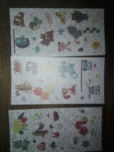 6 hojas/Pack lindo Animal acuarela serie ciervo pegatina de oso álbum Scrapbooking DIY decoración palo etiqueta regalo de papelería para niños