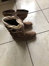 Botas de media pantorrilla con punta redonda para mujer, zapatos planos elegantes, botas de nieve, temporada otoño, TR854991