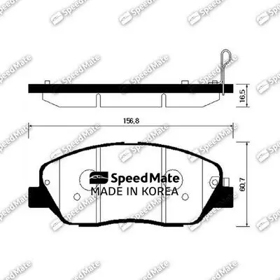Колодки HYUNDAI GENESIS (SD)(2007 ) SPEEDMATE SM BPH044|Тормозной цилиндр| |