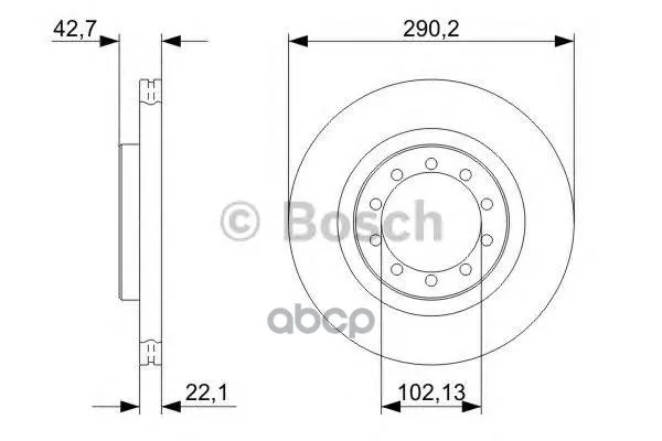Диск Тормозной Renault Trucks: Mascott 99-04 Bosch арт. 0986479343