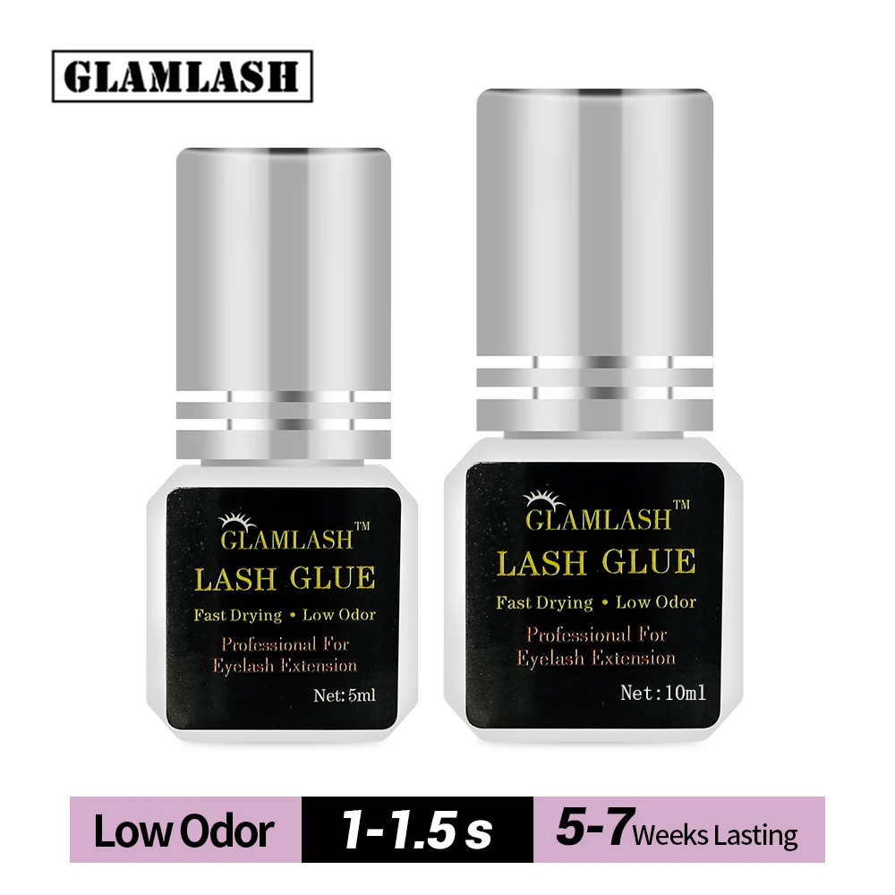Glamlash 5/10ml 1 Seconds Lashes Glue Fast Drying Silver Cap Eyelash