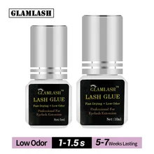 GLAMLASH 5/10ml 1 saniye kirpik tutkal hızlı kuruyan gümüş kap kirpik uzatma makyaj aracı yapıştırıcı