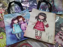 Bolso de diseñador para mujer, bolsa de hombro de lona duradera de alta calidad con estampado de dibujos animados, bolso escolar para chicas