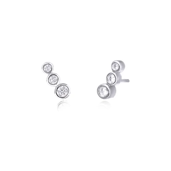 

Sterling silver Mabina Trilogy with Cubic Zirconia Earrings-563247