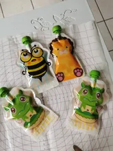 8 Uds 148ml de comida de bebé bolsa de almacenamiento portátil BPA-libre reutilizable sellado alimentos complementarios bolsa casera puré de pulpa bolsa de almacenamiento