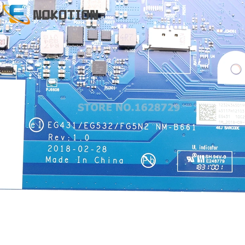 Finest  NOKOTION For Lenovo IdeaPad 330-14 330-14IGM 14 inch laptop motherboard EG431 EG532 FG5N2 NM-B661 5