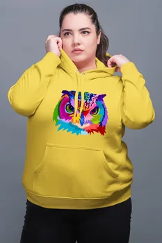 

Angemiel Wear Owl Men 'S Yellow Women 'S Hooded Sweatshirt