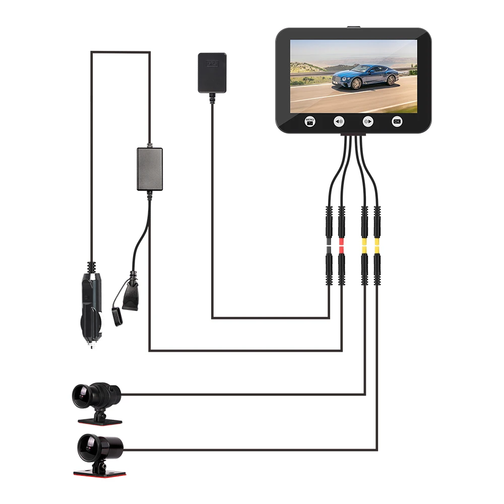 Автомобильный видеорегистратор SYS Dual 1080P Wi Fi SONY IMX323 с 2 отдельными передними и