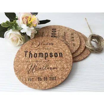 

Engraved Cork Coaster for New Home Gift, customized wedding favor Save The Date,unique wood coasters, Coffee Drink Tea Cup mat