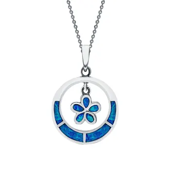 

Silver Pendant with Opals synthetic sunlight sample 925