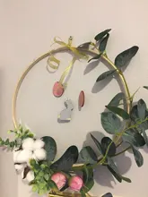 Shower-Decor Garland Hoop Wreath Flowers Iron Metal-Ring Wedding Handmade Birthday Baby