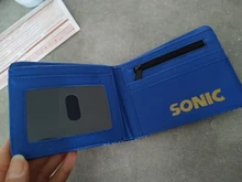 Sonic-cartera corta con bolsillo para monedas para hombre, billetera de diseño guay