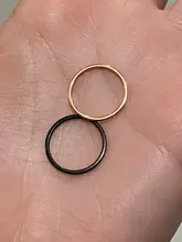 1MM Simple fina de acero inoxidable anillo para las mujeres de moda para hombre clásico amante dedo bisutería regalos de cumpleaños