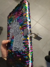 Cuaderno creativo colorido con lentejuelas, diario secreto con cerradura Reversible, diario privado, diario de viaje mágico, regalo