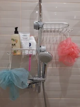 Shelf Organizer Rack-Holder Shampoo Soap Shower-Storage Aluminum-Basket for with Hooks