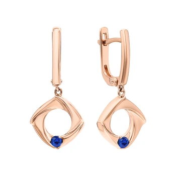 

Gold earrings with sapphires sunlight sample 585