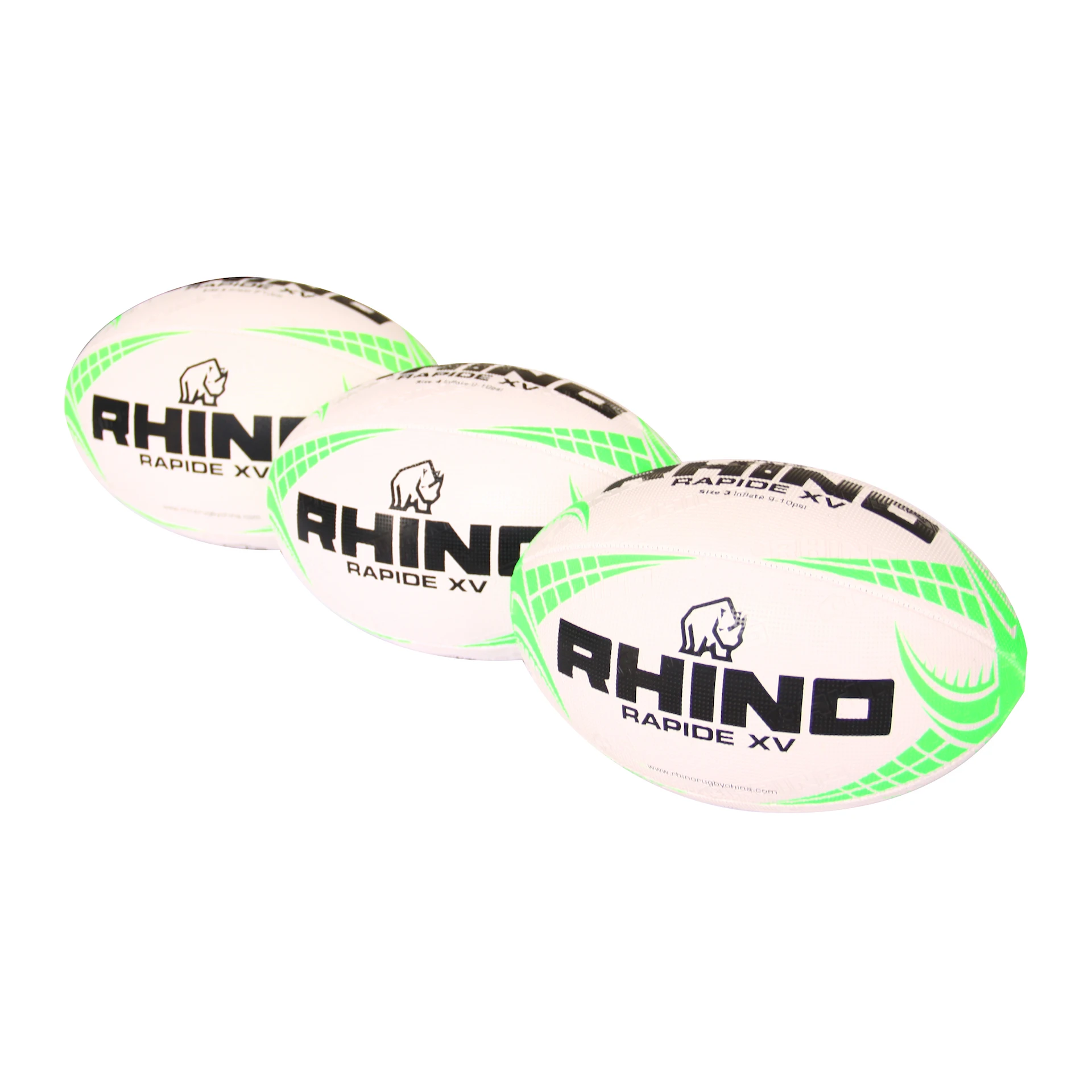 Size 3/4/5 Rhino Rapide XV Rugby Ball 