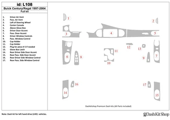 

Interior trim for Buick Regal 1997-2004. Set L108.