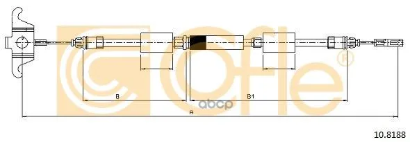 Трос Стояночного Тормоза Передн Volvo Xc70 All-Xc90 All 03- Cofle арт. 10.8188