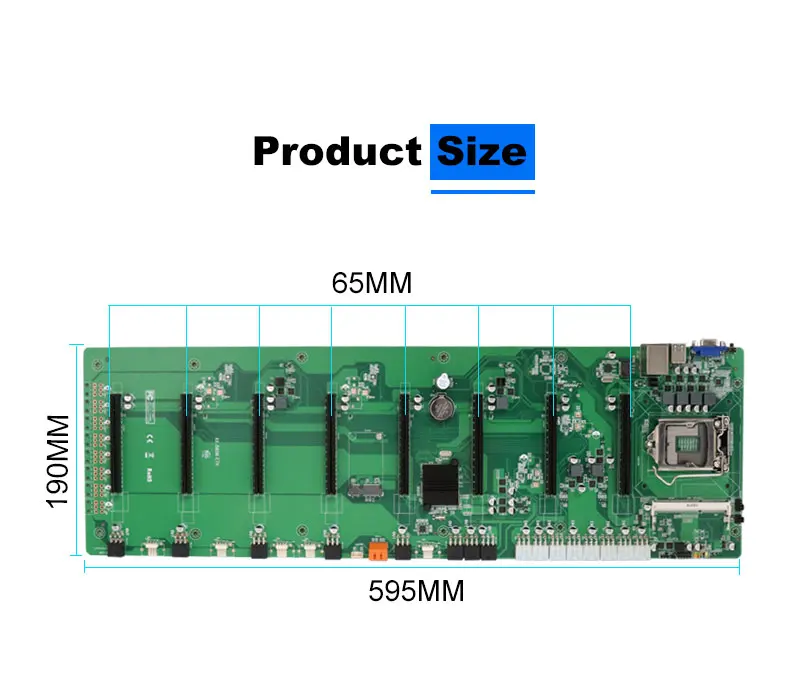 budget gaming pc motherboard B85 BTC 8 GPU Card ATX Motherboard Mining Board LGA 1150 ETH 65mm Motherboard For mining rig frame latest computer motherboard