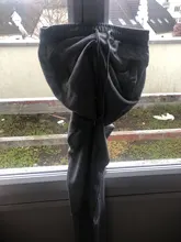 BOOFEENAA-pantalones de chándal de estilo callejero para mujer, pantalón informal con cordón Extra largo apilado, gruesos y cálidos, para invierno, C85-CD57