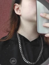 Collares de cadena de acero inoxidable para hombre y mujer, collar largo de Hip Hop con cuello, accesorios de joyería, regalos para amigos