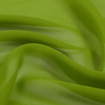 

100% pure silk georgette 8mm 114cm 45"width yellow green color mulberry silk fabric for dress, shirt NO.46