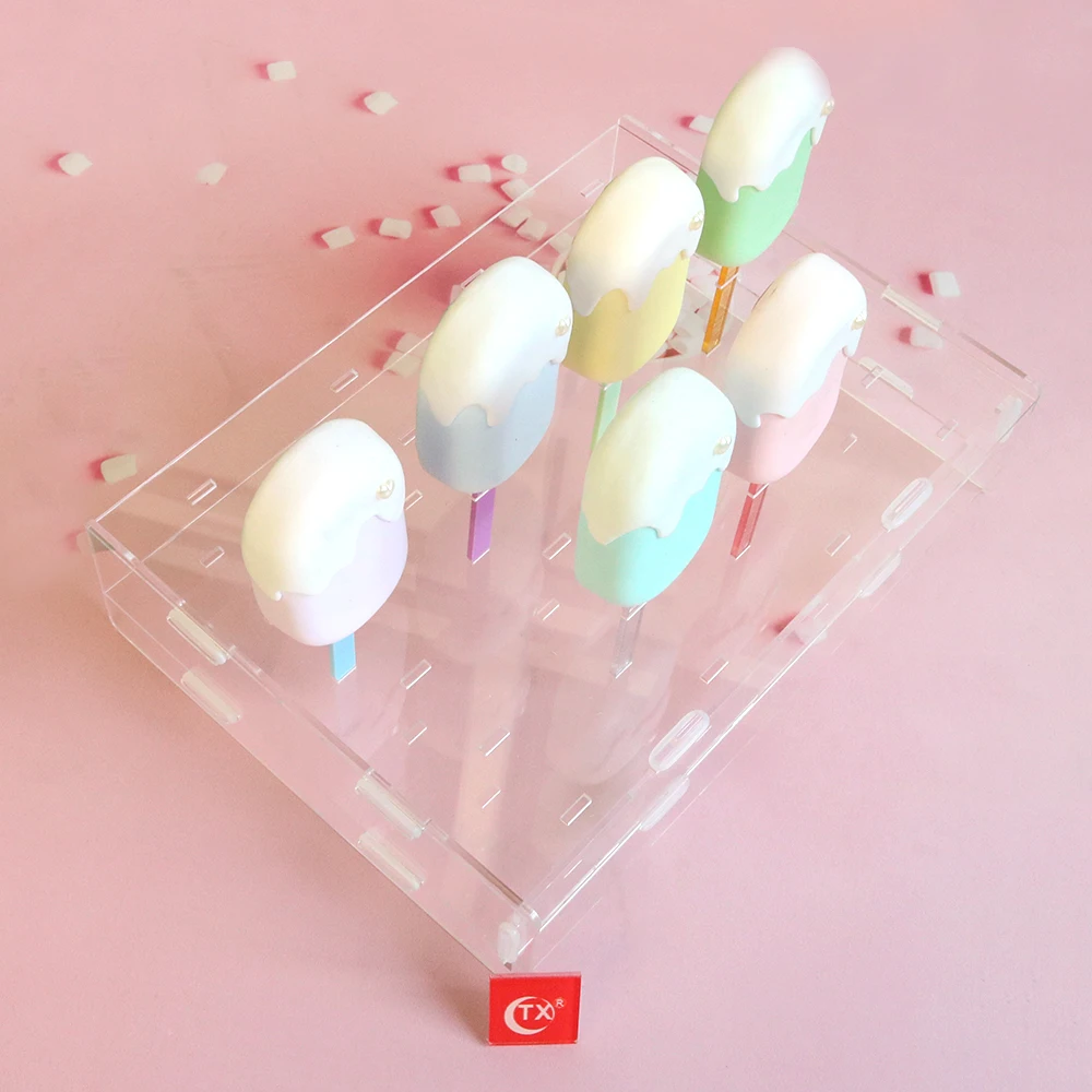 TXClearAcrylicCakesicleStandFoodServingDessertTrayDecorations