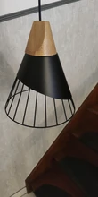 Pendant-Lamp Lampshade Led-Bulb Kitchen-Light Wood Bedroom PHYVAL E27 Aluminum Nordic