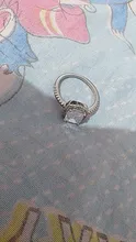 CC Anillos para las mujeres de la Boda nupcial Anelli joyería de moda anillo de compromiso de oro blanco Anillos de Color CC595