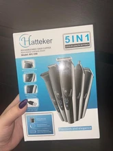 Hair-Clipper Razor Beard Trimer Professional Electric HATTEKER Rechargeable for Men 5-In-1