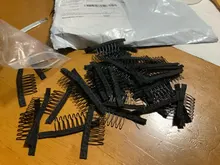 Alileader 12 unids/lote Peluca de pelo peluca tapa peines para extensiones y Clips con encaje para peluca Cap