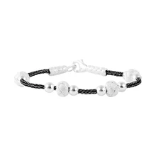 Серебряный 925 пробы окисленный Kazaziye браслет для ручного вязания