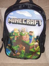 Mochila ortopédica de MINECRAFT para niños y niñas, morral escolar de 16 pulgadas con doble cremallera
