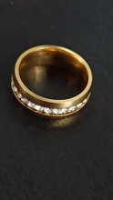 Anillo de piedra de circonia cúbica para mujer, sortija de boda Vintage de acero inoxidable, compromiso, oro amarillo