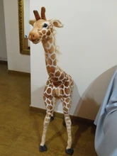 BABIQU- Jirafa de peluche para niños, muñeco de algodón de jirafa de simulación suave, animales lindos, peluche con relleno, juguete para niños, decoración para dormitorio