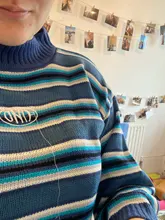 Harajuku-Jersey de algodón con rayas para mujer, Jersey largo y bonito de calle, 2018