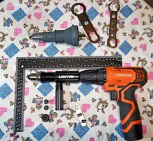 LOMVUM-taladro inalámbrico remachador accesorios, Adaptador de remaches de pistola eléctrica, herramientas eléctricas